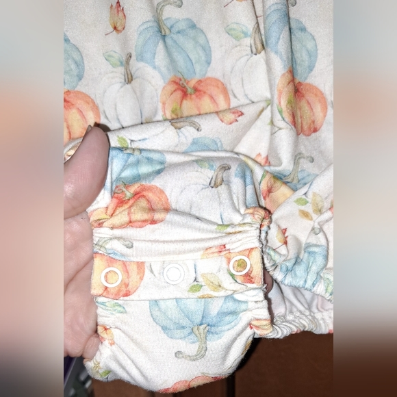 Adorable Baby Pumpkin Onsie By Magnolia Steel 18 months Very Soft Thanksgiving - Picture 4 of 8